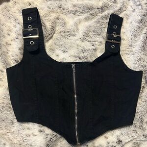 Black zipper top